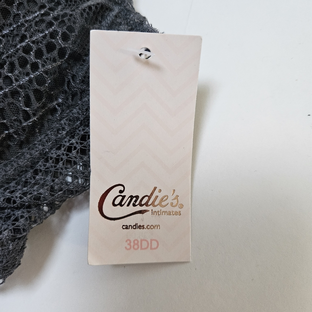 Candies Grey Scallop Underwire Fullcoverag Bra 38DD NWT - Picture 6 of 6